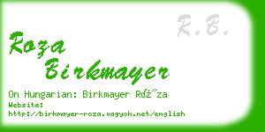 roza birkmayer business card
